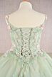 Elizabeth K GK109 Applique Strap Lace-Up Back Mini Pageant Gown