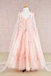 Elizabeth K GK111 V-Neck Sheer Streamer Mini Pageant Dress