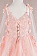 Elizabeth K GK111 V-Neck Sheer Streamer Mini Pageant Dress
