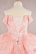 Elizabeth K GK112 Embroidered Cold-Shoulder Mini Pageant Dress