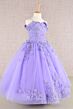 Elizabeth K GK112 Embroidered Cold-Shoulder Mini Pageant Dress