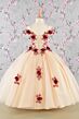 Elizabeth K GK115 Floral Sweetheart Neck Junior Pageant Dress