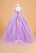 Elizabeth K GK119 Sheer Topper Applique Junior Pageant Dress