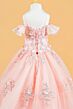 Elizabeth K GK120 Cold-Shoulder Sleeve Junior Pageant Dress