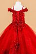 Elizabeth K GK121 Floral Cold-Shoulder Junior Pageant Dress