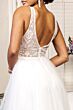 Elizabeth K GL1901 Sleeveless V-Neck Gathered Skirt Bridal Dress