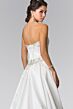 Elizabeth K GL2201 Strapless A-Line Pleated Satin Bridal Gown