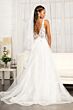 GLS by Gloria GL3012 Plunging Neck V-Back Sleeveless Bridal Dress