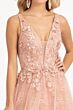 GLS by Gloria GL3012 Plunging Neck V-Back Sleeveless Bridal Dress