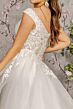 GLS by Gloria GL3341 Hug-Shoulder Neck Removable Overskirt Bridal Gown