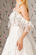 GLS by Gloria GL3449 Watteau Train Off The Shoulder Wedding Dress