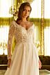 GLS by Gloria GL3530 Long Sleeve Hug-Shoulder Neck Wedding Dress