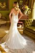 GLS by Gloria GL3533 Strappy Back Plunging Neck Wedding Gown