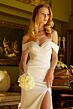 GLS by Gloria GL3545 Off-The-Shoulder Removable Train Wedding Dress