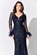 Ivonne D Exclusively for Mon Cheri ID308 Long Sleeve Embellished Dress