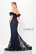 Ivonne D Exclusively for Mon Cheri ID6208 Feather Neck Peplum Dress