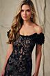 Ivonne D ID2205 Lace Off The Shoulder Scoop Neck Dress