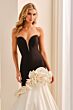Ivonne D ID2209 Plunging Sweetheart Neck Trumpet Dress