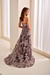 Ivonne D ID2211 Floral Embroidered A-Line Dress