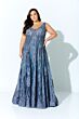 Ivonne D Exclusively for Mon Cheri 120D10 V-Neck Embroidered Dress