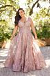 Ivonne D Exclusively for Mon Cheri 120D10 V-Neck Embroidered Dress