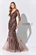 Ivonne D Exclusively for Mon Cheri ID317 V-Neck Illusion Sleeve Dress