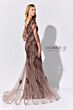 Ivonne D Exclusively for Mon Cheri ID317 V-Neck Illusion Sleeve Dress