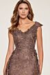 Ivonne D by Mon Cheri ID801 V-Neck Removable Overskirt Lace Dress