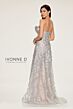 Ivonne D by Mon Cheri ID804 Pleated Neck Embroidered A-Line Dress