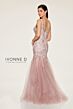 Ivonne D by Mon Cheri ID805 Sheer Sleeve Embroidered Mermaid Dress