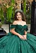 House of Wu 80047 Applique Strap Sweetheart Neck Quinceanera Dress