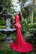 Jessica Angel 420 Bell Sleeves Plunging Neck Dress
