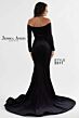 Jessica Angel 5513 Plunging Neck Illusion Slit Dress