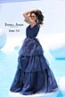 Jessica Angel 731 Layered Skirt Plunging Neck Dress