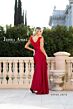 Jessica Angel 772 Feather Neckline Side Tail Dress
