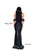 Jessica Angel 889 Back Slit Feather Neckline Dress