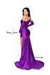 Jessica Angel 892 Asymmetrical Neckline Long Sleeves Dress