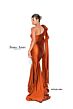 Jessica Angel 914 Shoulder Streamers One Sleeve Dress