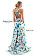 Jessica Angel P385 Floral Print Plunging Neck Dress