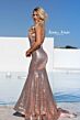 Jessica Angel SP347 Spaghetti Straps Glitter Dress