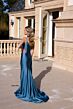 Jessica Angel 2404 Asymmetrical Neckline Side Tail Dress