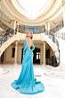Jessica Angel 2410 Opera Gloves One Shoulder Dress