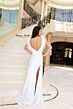 Jessica Angel 2432 Feather Neckline Side Tail Dress