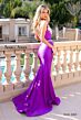 Jessica Angel 2465 Plunging Halter Embellished Dress