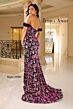 Jessica Angel 2490 Sharkbite Slit Floral Sequin Dress