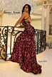 Jessica Angel 2493 Floral Sequin Lace-Up Dress
