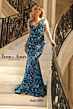 Jessica Angel 2495 Sheer Sides Floral Sequin Dress