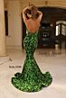 Jessica Angel 2498 Plunging Halter Floral Sequin Dress