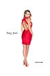 Jessica Angel 907 Feather Neckline Bare Back Dress