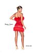 Jessica Angel 921 Strapless Feather Dress